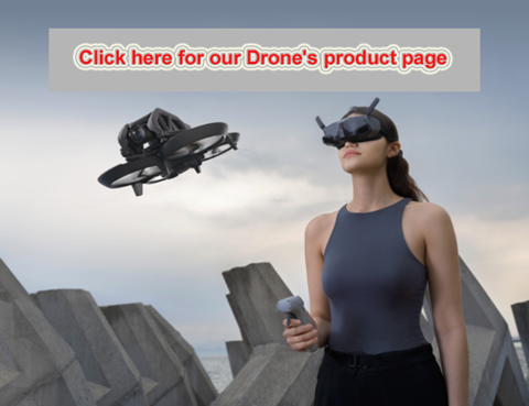 Lady with drone controler link to DJI drones sales page