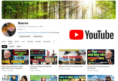 Nserve You Tube channel click to be taken there